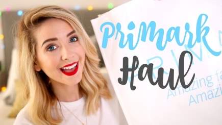 Social media influencer Zoella with Primark bag