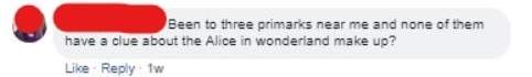 Facebook chat about Primark